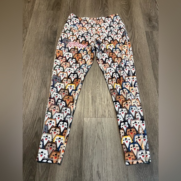 Ladies M Tatami fight wear leggings Husky dogs colorful active wear - Picture 5 of 5